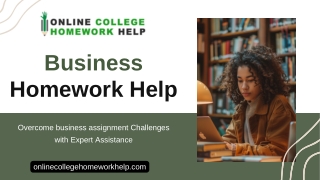 Your Go-To Source for Business Homework, Assignment, and Tutoring Help