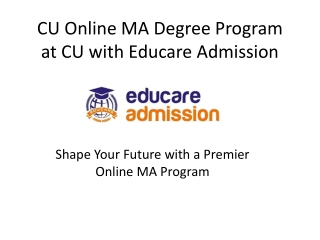 CU Online MA Degree Program - Flexible & Accredited Online Master's