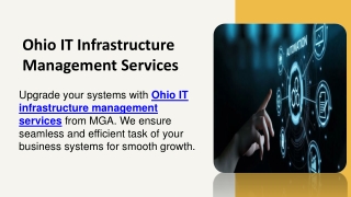 Ohio IT Infrastructure Management Services