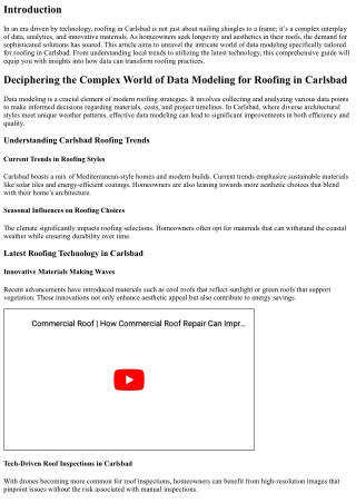 Deciphering the Complex World of Data Modeling for Roofing in Carlsbad