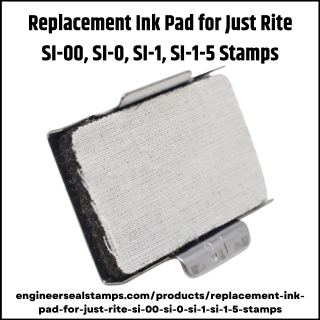 Replacement Ink Pad for Just Rite SI-00, SI-0, SI-1, SI-1-5 Stamps