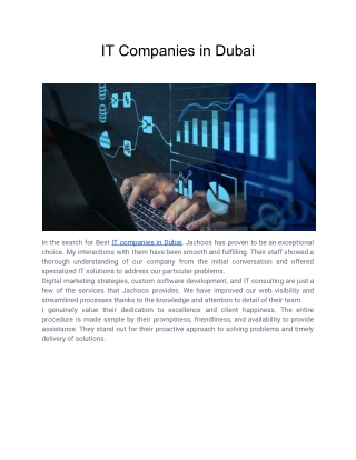 IT Companies in Dubai