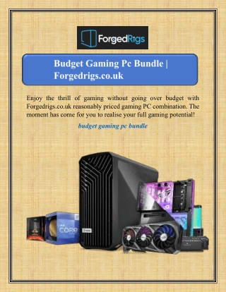 Budget Gaming Pc Bundle | Forgedrigs.co.uk