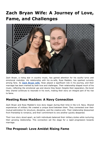 Zach Bryan Wife: A Journey of Love, Fame, and Challenges