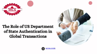 The Role of US Department of State Authentication in Global Transactions