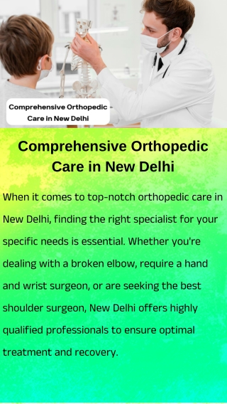 Comprehensive Orthopedic Care in New Delhi