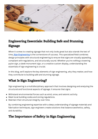Engineering Essentials: Building Safe and Stunning Signage