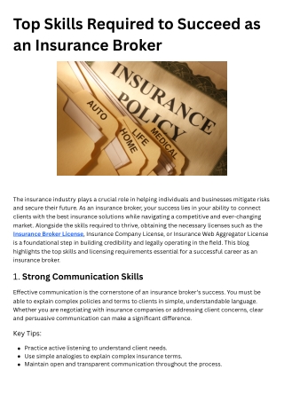How to Build a Successful Career as an Insurance Broker