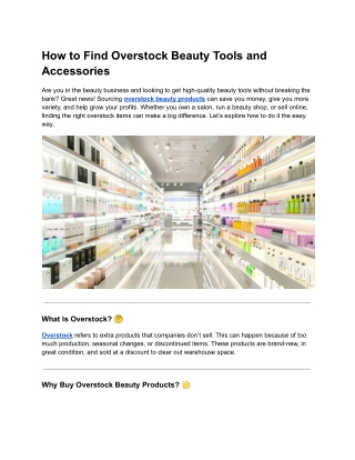 How to Find Overstock Beauty Tools and Accessories