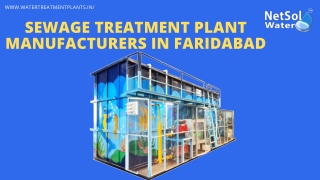 Sewage Treatment Plant Manufacturers in Faridabad