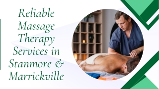 Reliable Massage Therapy Services in Stanmore & Marrickville