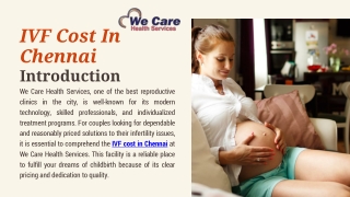 IVF Cost In Chennai