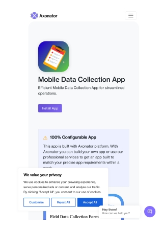 Mobile data collection app