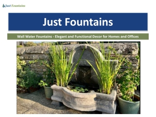 Wall Water Fountains - Elegant and Functional Decor for Homes and Offices