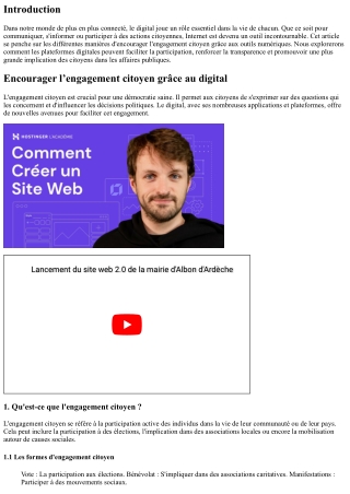 “Encourager l’engagement citoyen grâce au digital”