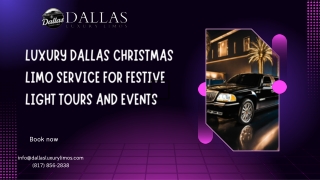 Festive Rides Await – Dallas Christmas Limo Service Near You