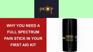 Why You Need a Full Spectrum Pain Stick in Your First Aid Kit