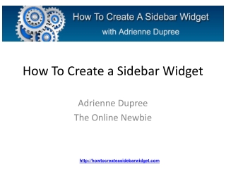 How To Create A Sidebar Widget