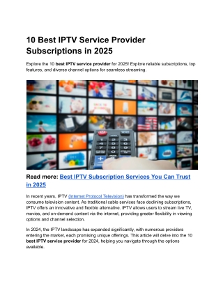 10 Best IPTV Service Providers Subscriptions in 2024 (1)