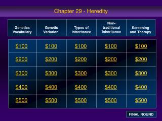 Chapter 29 - Heredity