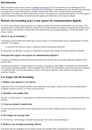 Réussir son branding grâce à une agence de communication digitale
