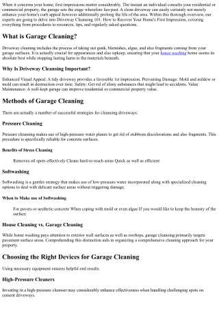 Driveway Cleansing 101: Just How to Recover Your Home's First Impression
