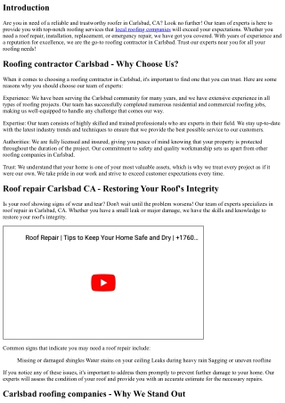 Need a Roofer? Trust Our Experts Near You in Carlsbad!