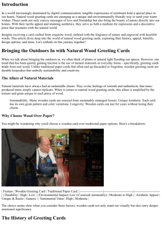 Bringing the Outdoors In with Natural Wood Greeting Cards