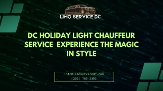 DC Holiday Light Chauffeur Service: A Festive Ride in Comfort