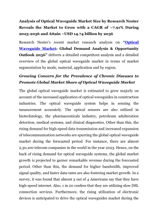 Optical Waveguide Market