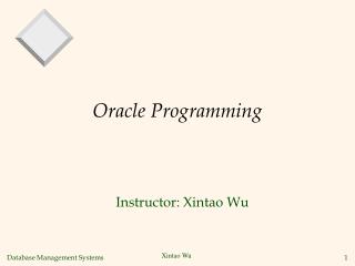 Oracle Programming