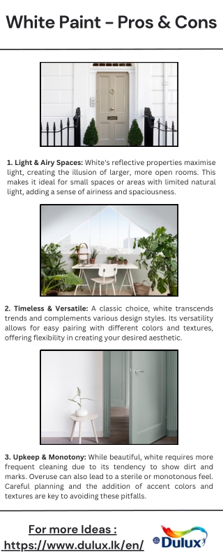 White Paint - Pros & Cons