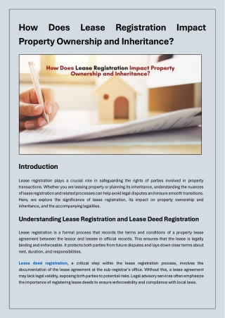 How Does Lease Registration Impact Property Ownership and Inheritance