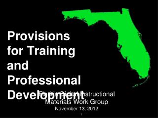 Provisions for Training and Professional Development