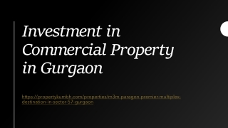 Investment in Commercial Property in Gurgaon
