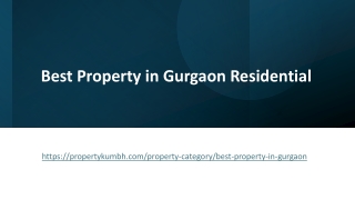 Best Property in Gurgaon Residential
