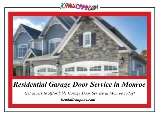 Residential Garage Door Service In Monroe