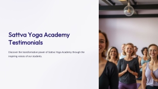 Sattva Yoga Academy Testimonials