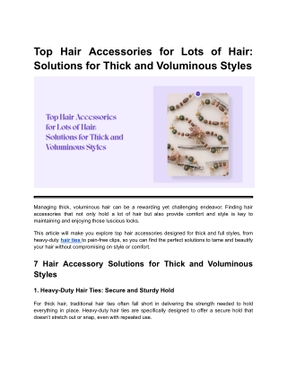 Top Hair Accessories for Lots of Hair: Solutions for Thick and Voluminous Styles