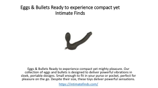 Eggs & Bullets Ready to experience compact yet Intimate Finds