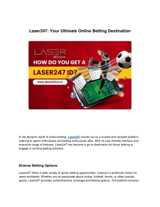 Laser247 - online gaming platform