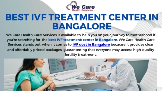 Best IVF Treatment Center in Bangalore