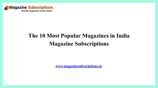 The 10 Most Popular Magazines in India - Magazine Subscriptions