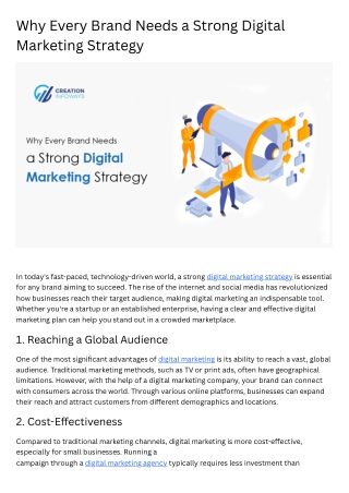 Why Every Brand Needs a Strong Digital Marketing Strategy