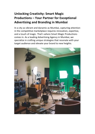 Top Video Production Company in Mumbai | Creative Solutions