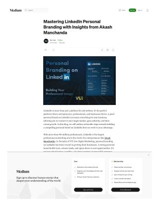 Mastering LinkedIn Personal Branding with Insights from Akash Manchanda