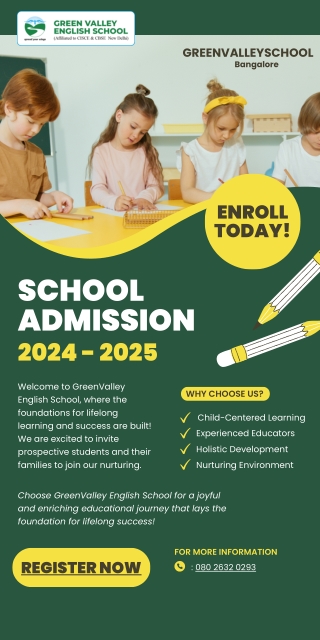 Admission Open for 2025 at Green Valley Schools - Enroll Now