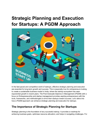 Strategic Planning and Execution for Startups_ A PGDM Approach