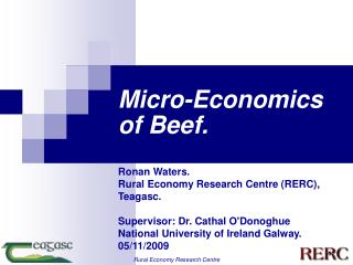 Micro-Economics of Beef.