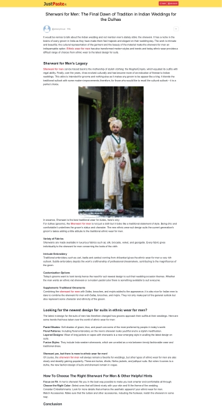 Sherwani for Men’s Legacy
